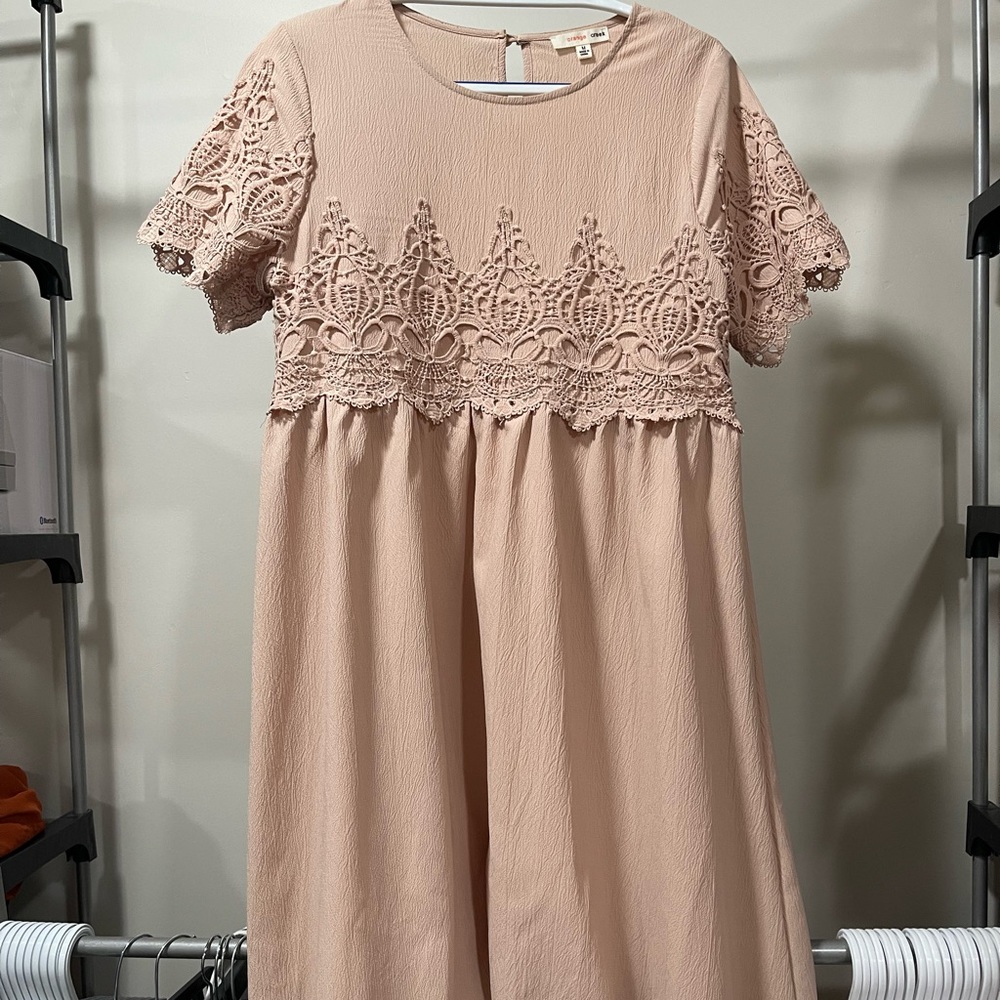 Knee Length Nude Dress